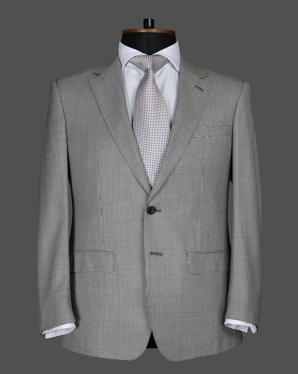 TLA005 -  Black And White Puppytooth Suit