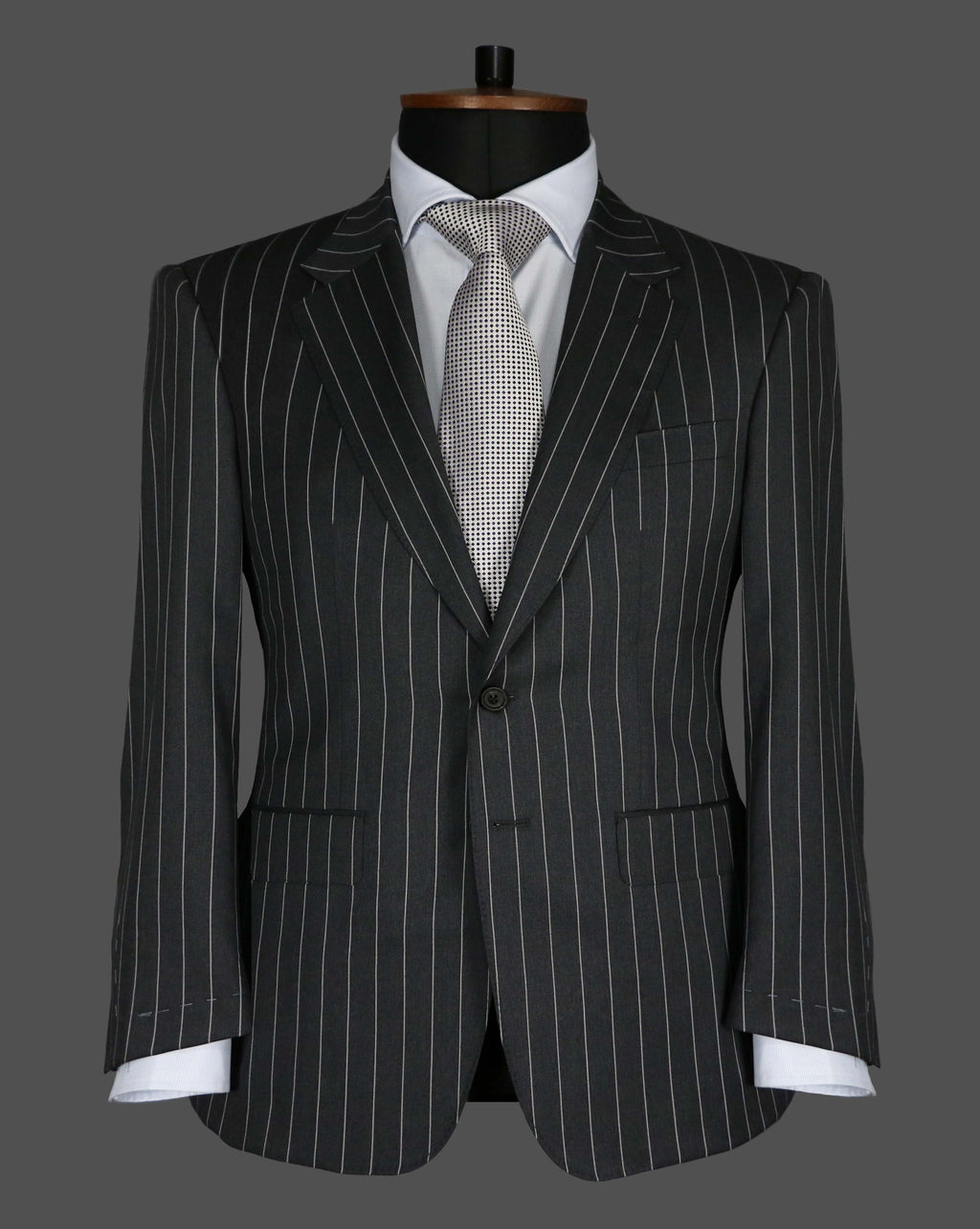 TLA007 - Grey Pinstripe Suit