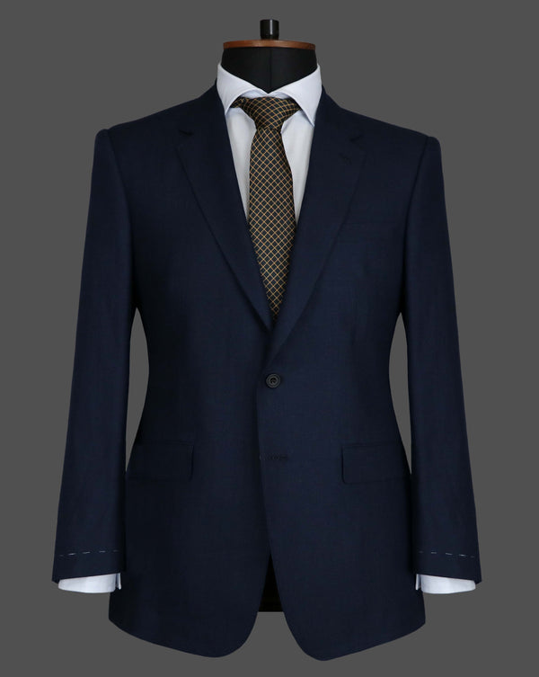 TLA001 - Navy Herringbone Suit