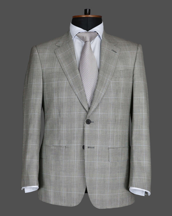 TLA043 - Pale Blue Prince of Wales Check Suit